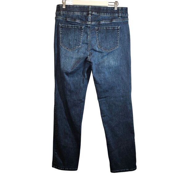 Lane Bryant Skinny Jeans Mid-Rise Womens 16 Denims comfort waist dark wash retro - Picture 2 of 14